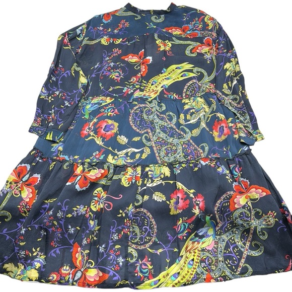 Johnny Was Silk Pottery Jasmine Dress Size Large - Picture 7 of 16